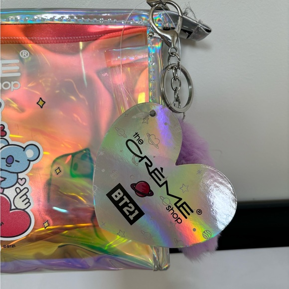 NWT The Crème Shop BT21 Iridescent Makeup Holographic Bag Pouch - Picture 4 of 6